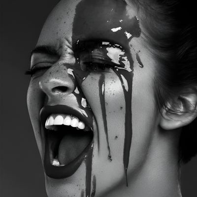Paint on face portrait reference pack