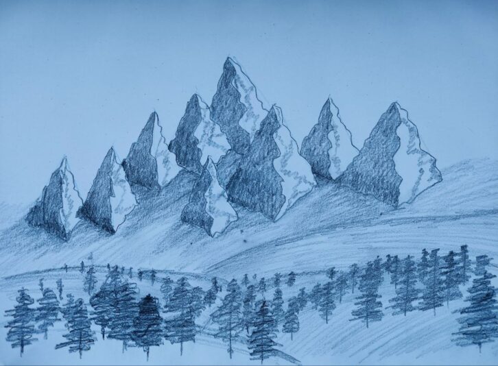 Drawing Landscape using Geometric Forms