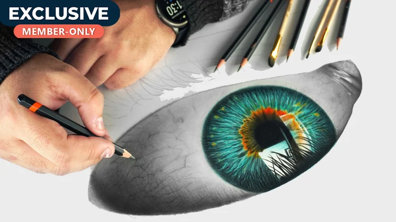 How to draw Hyper Realistic Eye | Mixed Media