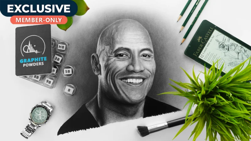 How to draw The Rock – Dwayne Johnson