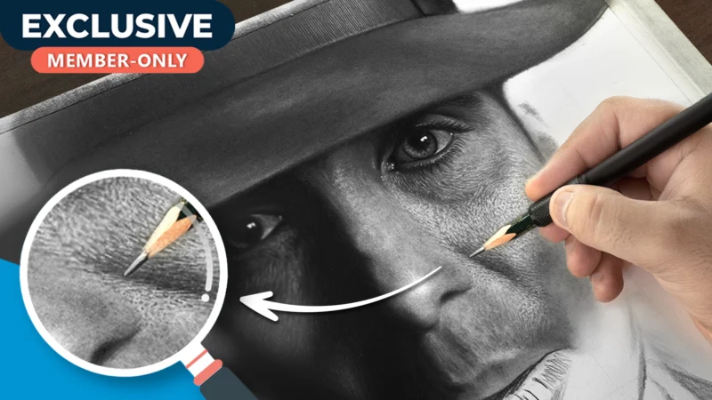 Drawing Hyper-Realistic Cillian Murphy Portrait!