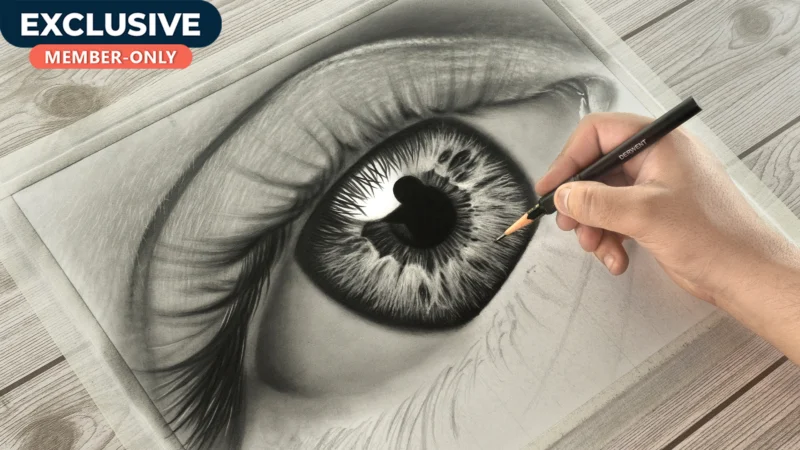 Drawing Hyper Realistic EYE using Graphite Pencils!