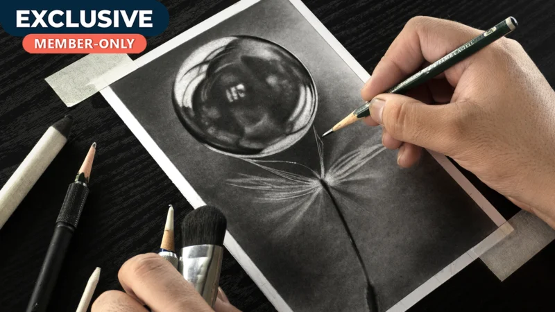 Realistic WATER Droplet Drawing!