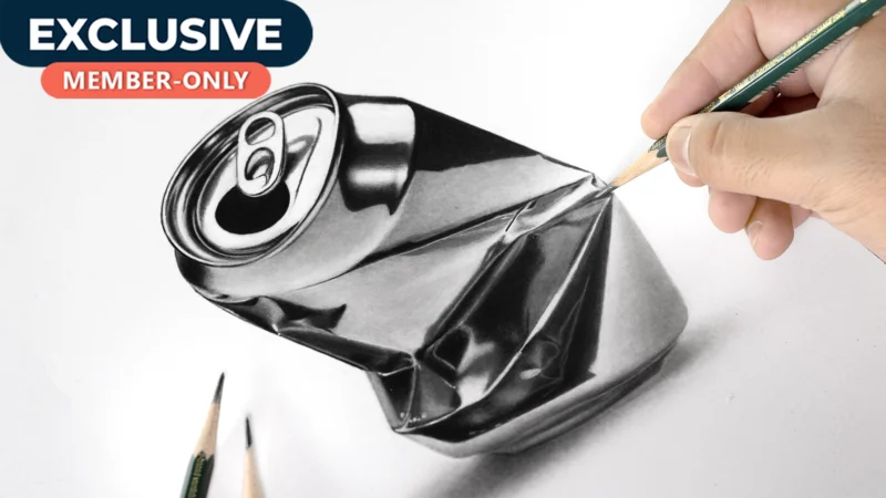 Hyperealistic 3D Soda Can Drawing