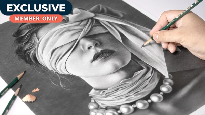 Blindfolded Woman Portrait