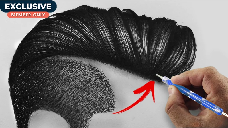 How to draw hyper Realistic hairs