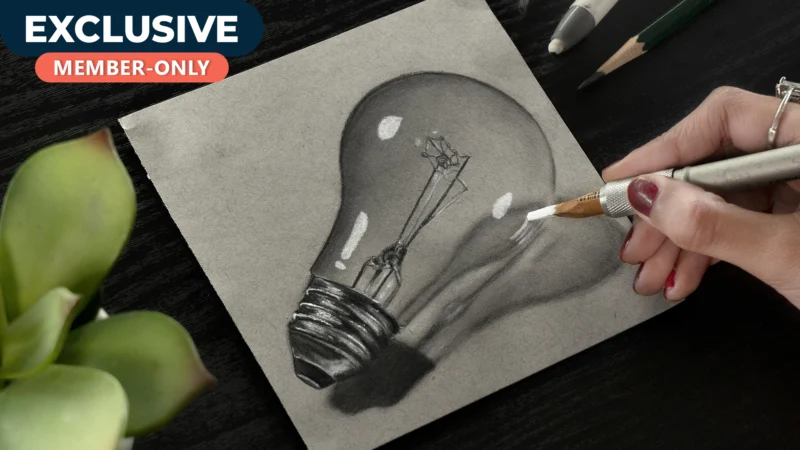 [BONUS] Drawing BULB using Graphite Pencils